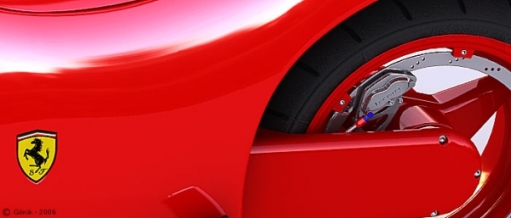 Суперский Мотоцикл Ferrari с тачскрин-управлением