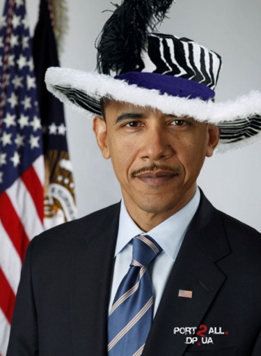 Прикольные и даже очень позитивные фотожабы на официальный портрет Обамы (36 работ)