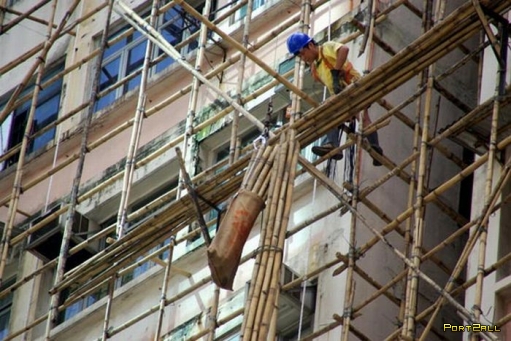 Как строят в Гонг-Конге или строительные леса