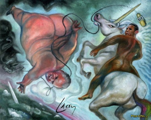 Рисунки: голый Обама и единорог!