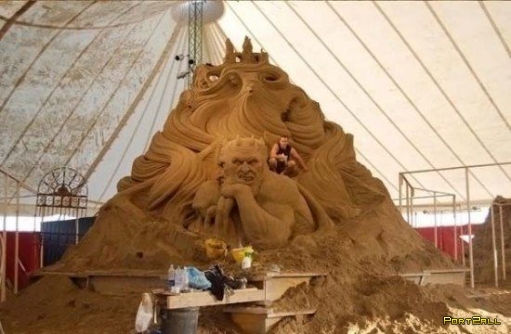 Самая большая скульптура из песка! Крупнейшая скульптура из песка!
