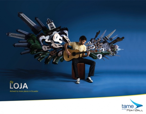 Креативная реклама авиакомпании Tame Ecuador Airlines