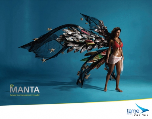 Креативная реклама авиакомпании Tame Ecuador Airlines