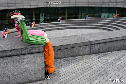 Скульптуры из людей в Лондоне | художник Вилли Дорнер