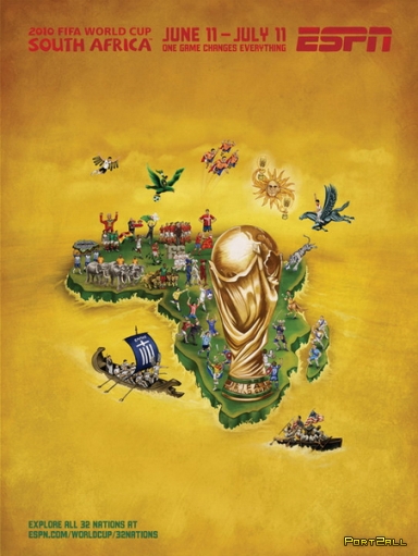 Плакаты чемпионата мира по футболу 2010.